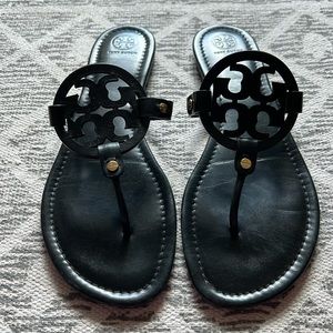 Tory Burch Miller black leather Sandal Size 12